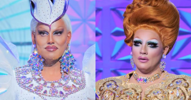 Michael Marouli and Ginger Johnson in Drag Race UK season 5 finale.
