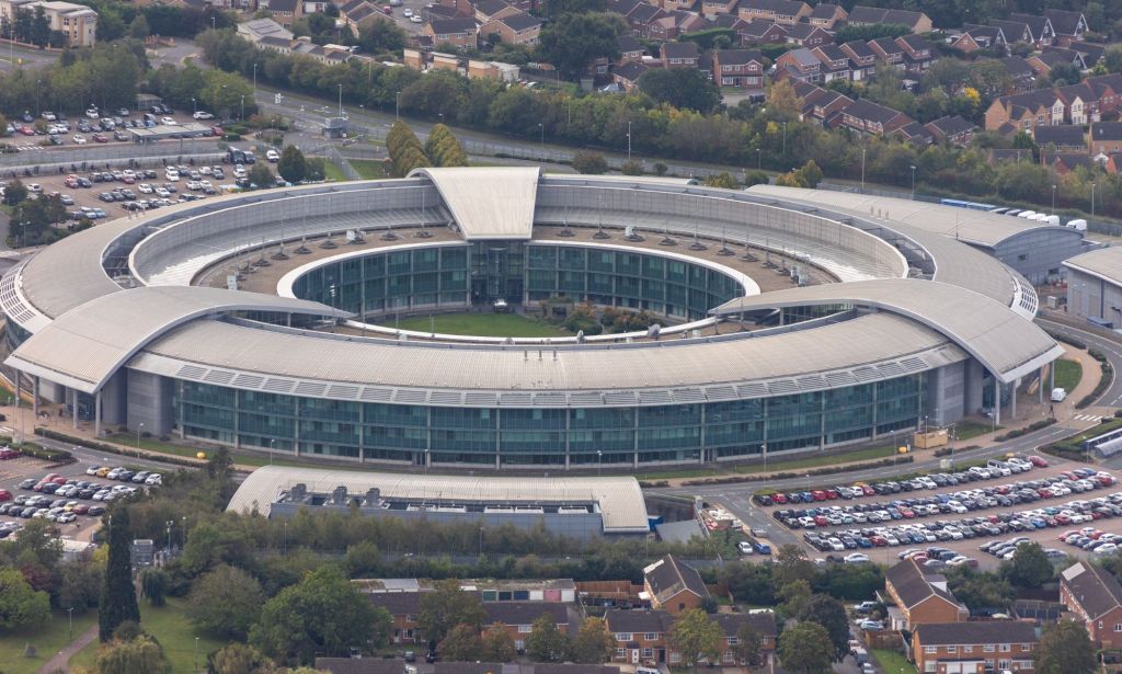 The GCHQ building in Gloucestershire.