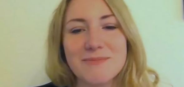 Kate Cox during a local news interview.