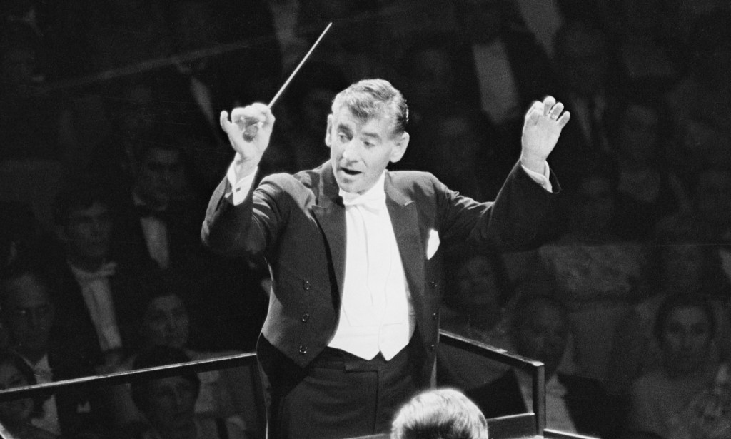 Leonard Bernstein conducting. 