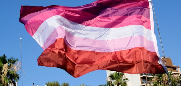 Stock image of a lesbian Pride flag