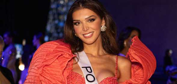 Miss Portugal, Marina Machete, in evening wear at the 2023 Miss Universe competition.