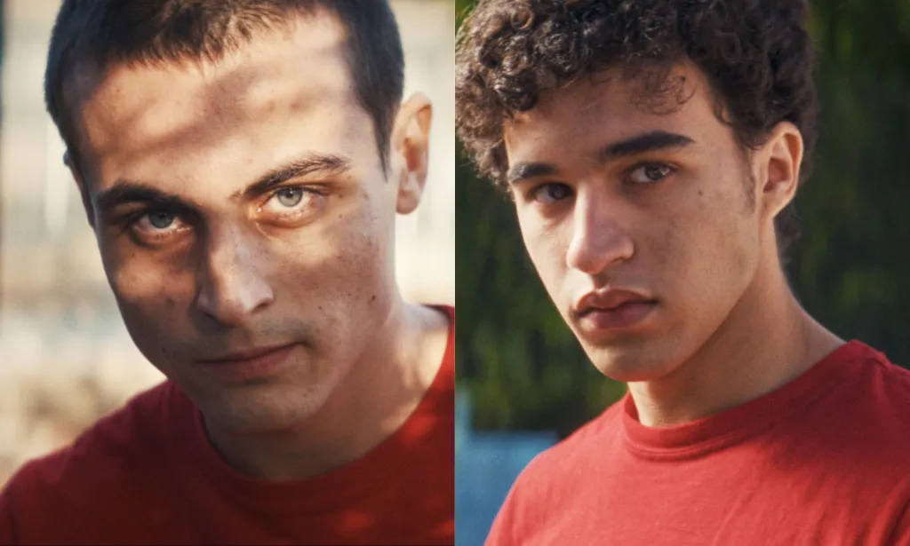 William (Julien De Saint Jean) and Joe (Khalil Ben Gharbia) in Zena Graton's queer film The Lost Boys.