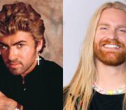 George Michael of Wham! and Sam Ryder pictured in a side-by-side image.