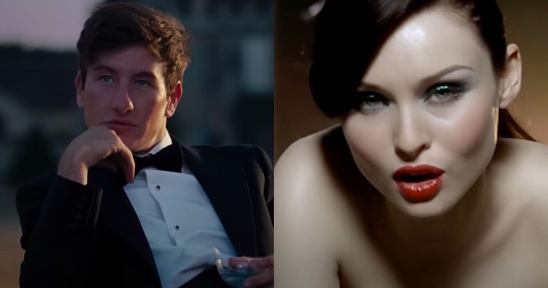 Barry Keoghan (left) in Saltburn and Sophie Ellis-Bextor in the music video for 'Murder on the Dancefloor'