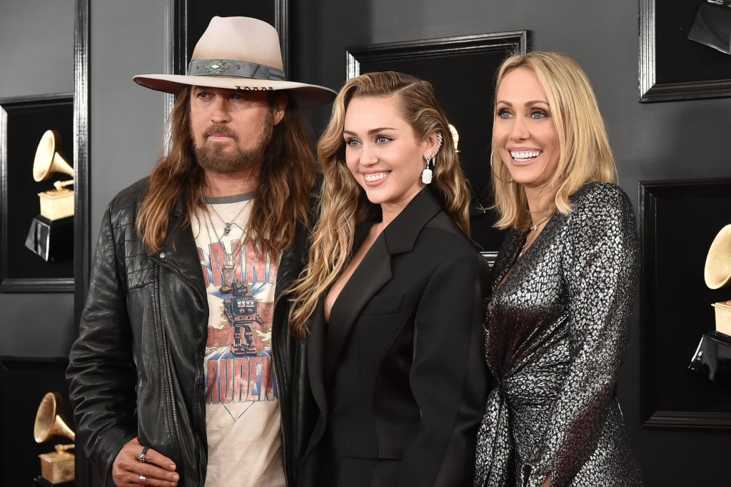 Billy Ray Cyrus, Miley Cyrus and Tish Cyrus.