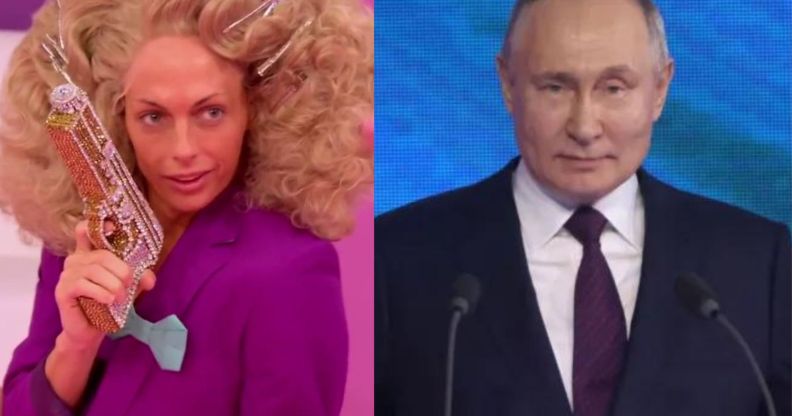 Drag Race star Alyssa Edwards (left) and Russian president Vladimir Putin (right)