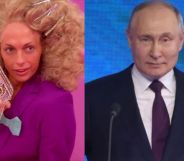 Drag Race star Alyssa Edwards (left) and Russian president Vladimir Putin (right)