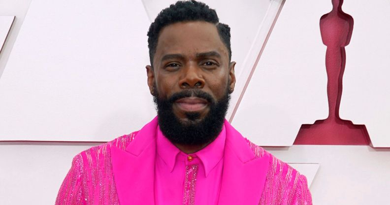 Colman Domingo in a pink suit.