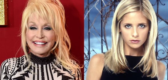 Dolly Parton and Sarah Michelle Gellar in Buffy The Vampire Slayer.