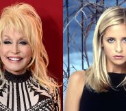 Dolly Parton and Sarah Michelle Gellar in Buffy The Vampire Slayer.