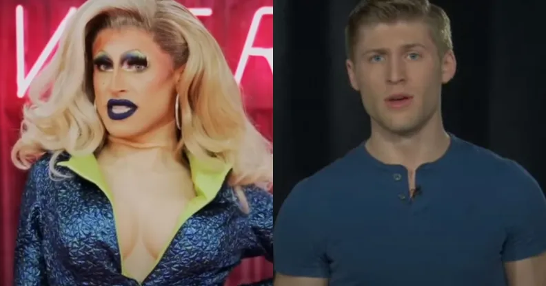 Amanda Tori Meeting in episode one of Drag Race, and out of drag in old university video.