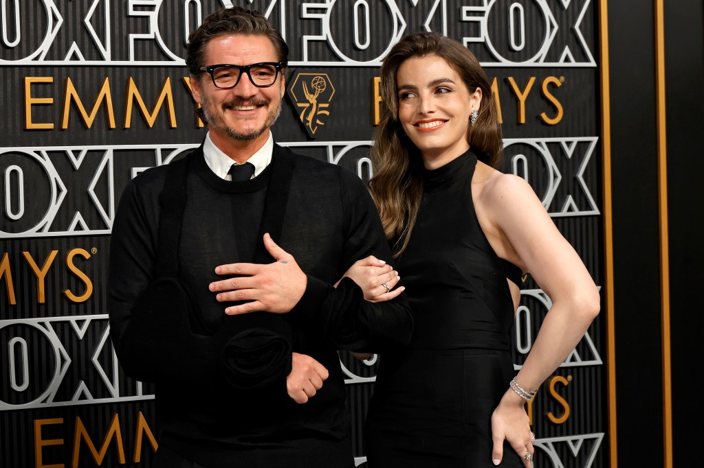 Pascal headed up the Emmys this year, he stepped onto the red carpet with his sister, Lux. (Kevin Mazur/Getty Images)