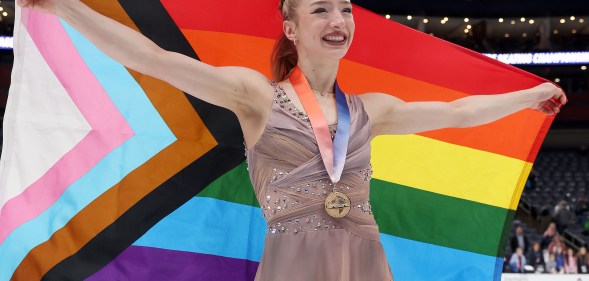 Glenn is the first openly LGBTQ+ woman to win. (Matthew Stockman/Getty Images) 