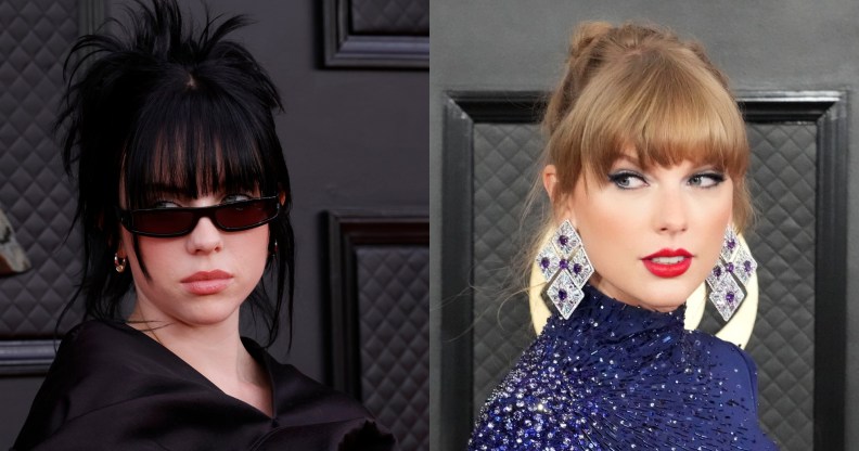 Billie Eilish and Taylor Swift at the Grammy Awards