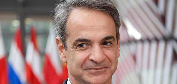Greek Prime Minister Kyriakos Mitsotakis At The European Council