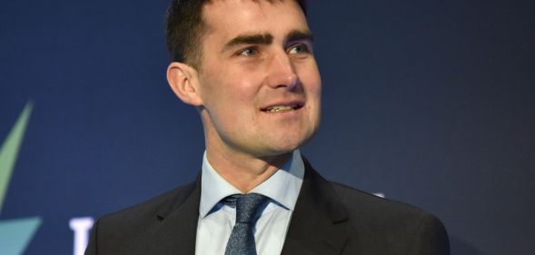 Irish politician Jack Chambers, pictured during a speech.