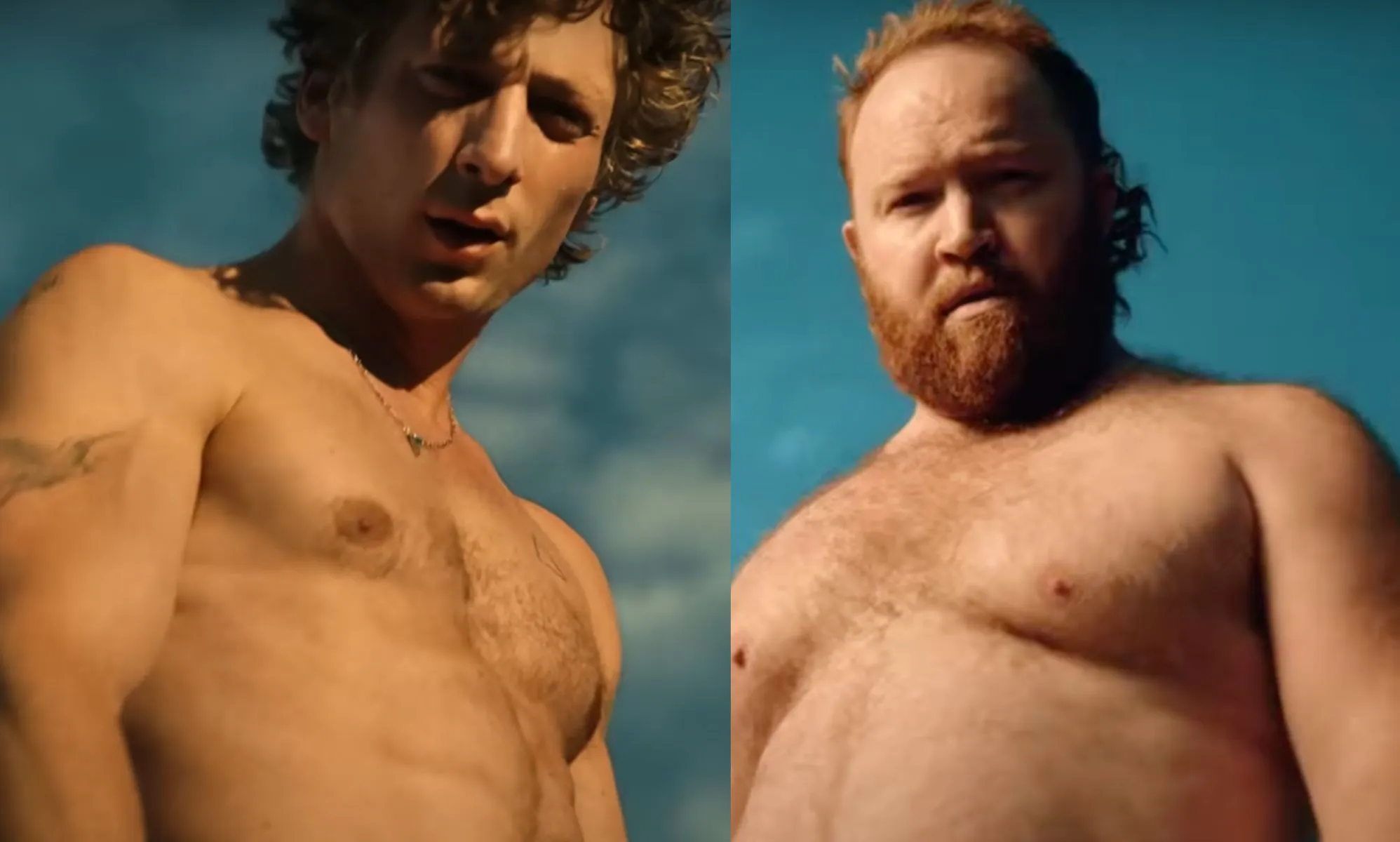 Jeremy Allen White's Calvin Klein advert parodied with gay bear