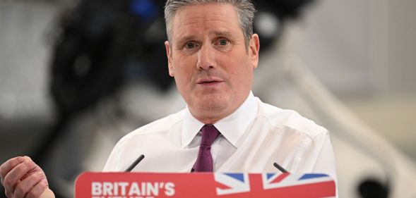 Keir Starmer speaking at an event.