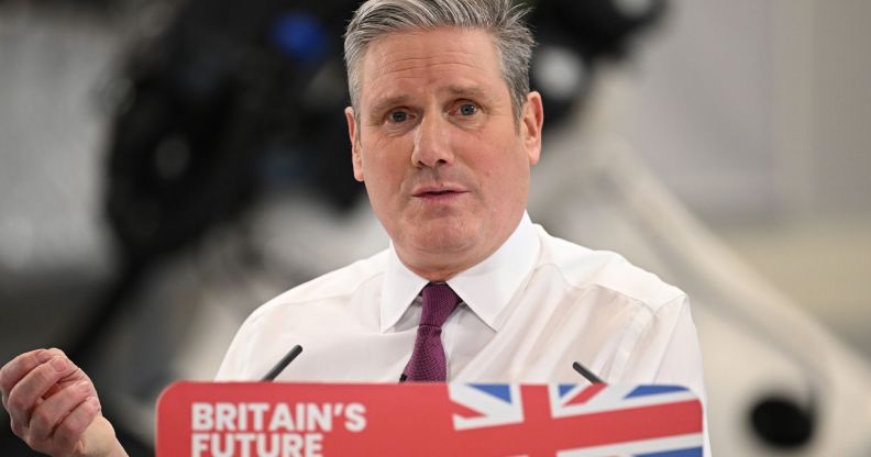 Keir Starmer speaking at an event.