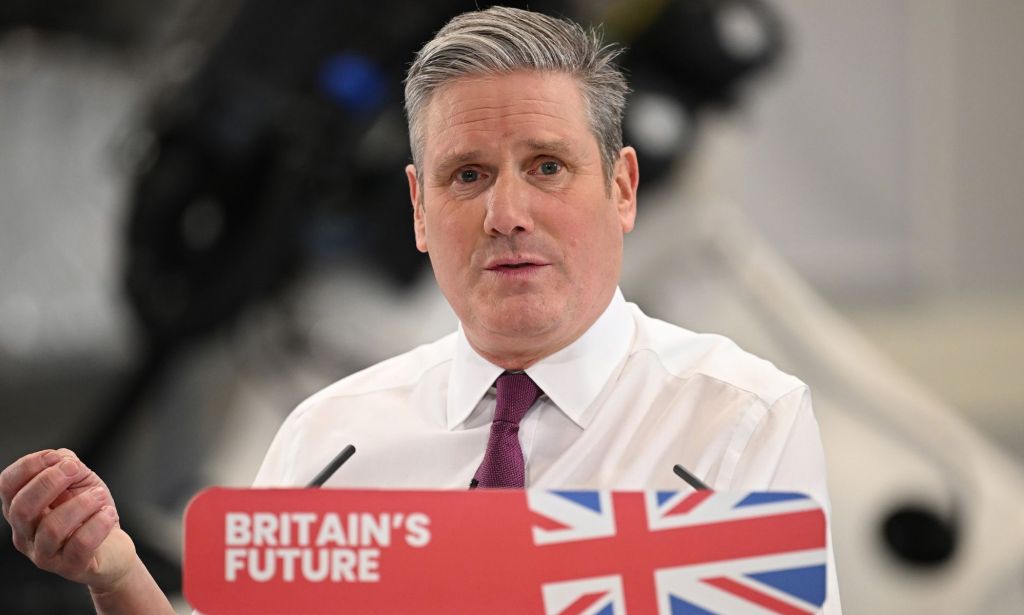 Keir Starmer speaking at an event.