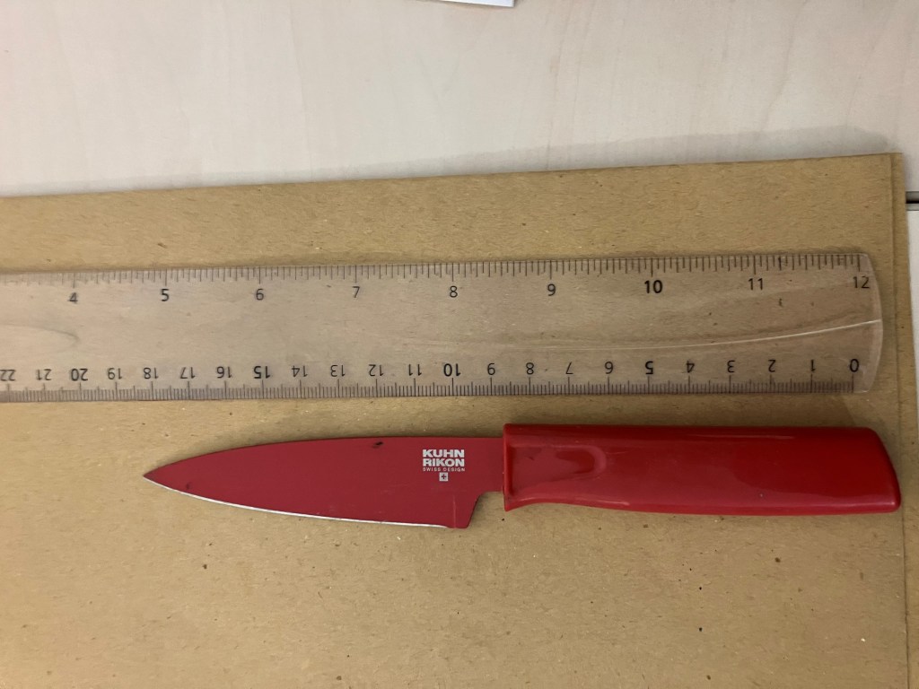 Knife used by Damien Byrnes