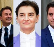 Left-right: Luxembourg's gay former prime minister Xavier Bettel with partner Gaultier Destenay, Serbia's prime minister Ana Brnabić and France's new gay prime minister Gabriel Attal