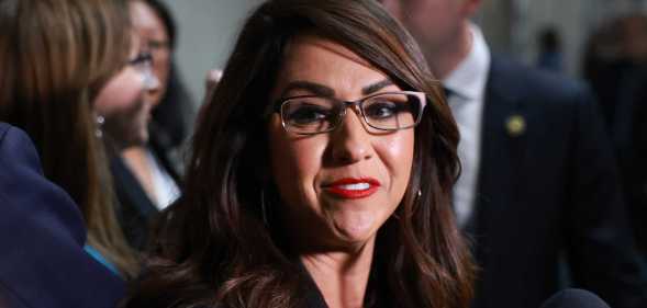 Lauren Boebert smiles into the camera