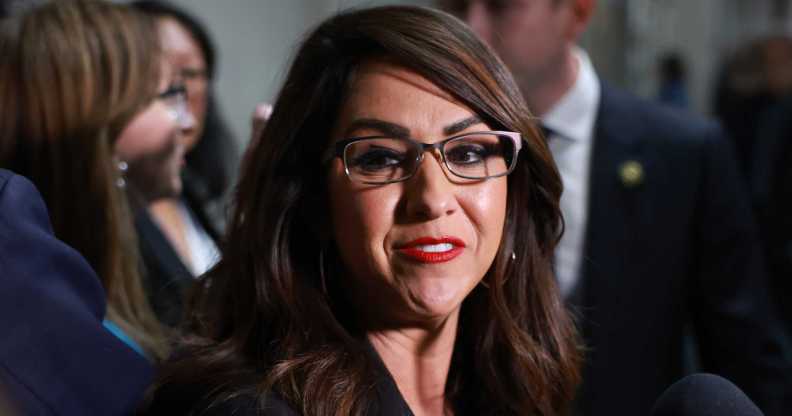 Lauren Boebert smiles into the camera