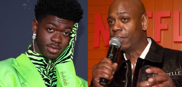 Lil Nas X (left) and Dave Chappelle (right).