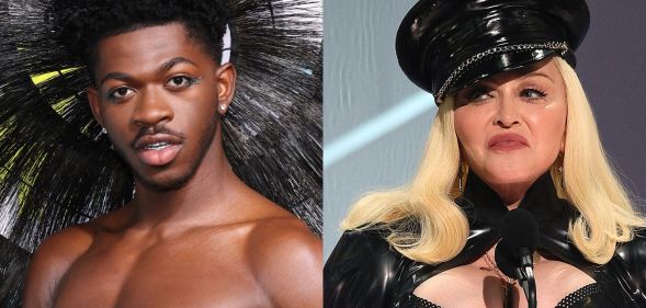 Lil Nas X (left) and Madonna (right)