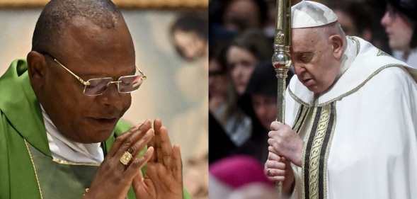 Cardinal Fridolin Ambongo and Pope Francis