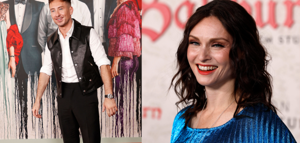 Barry Keoghan and Sophie Ellis Bextor attend the premiere of Saltburn