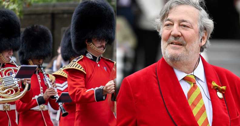 Stephen Fry and King's Guards