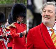 Stephen Fry and King's Guards