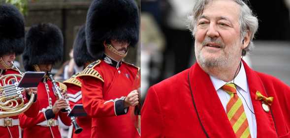 Stephen Fry and King's Guards