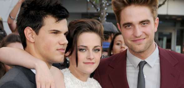 Twilight stars Taylor Lautner, Kristen Stewart, and Robert Pattinson