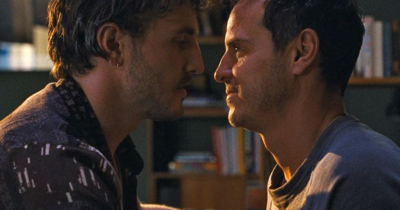 The pair play lovers Harry and Adam in Andrew Haigh’s psychological adaptation of the 1987 Japanese novel, Strangers. (Searchlight Pictures)