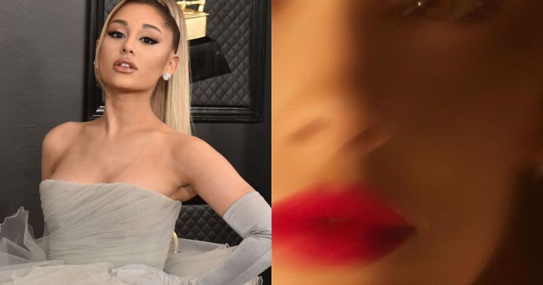 This is the lipstick Ariana Grande wears on the cover of her new single "yes, and?".