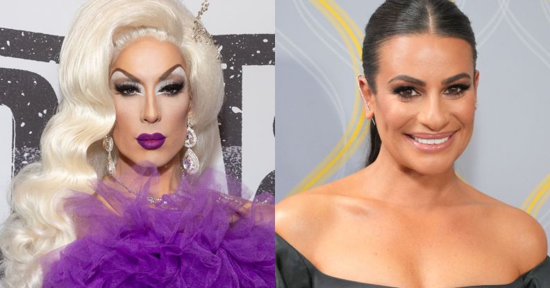 Drag Race star Alaska and Glee actress Lea Michelle.