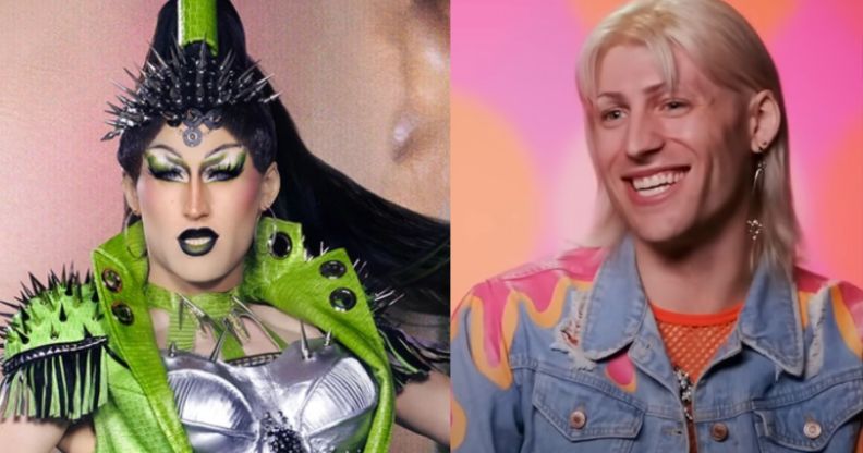 Amanda Tori Meating on RuPaul's Drag Race season 16.