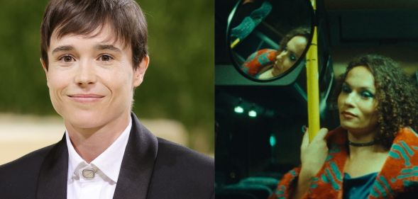 Elliot Page (right) and a still of Gaya De Medeiros in Ary Zara's film, An Avocado Pit.