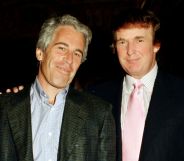 A picture of Jeffrey Epstein and Donald Trump standing side by side