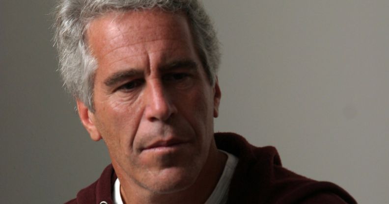 A close up of Jeffrey Epstein's face