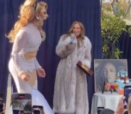 Drag queen Jo Lopez and Jennifer Lopez