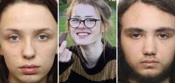 Image shows Brianna Ghey's killers alongside a picture of the murdered teen