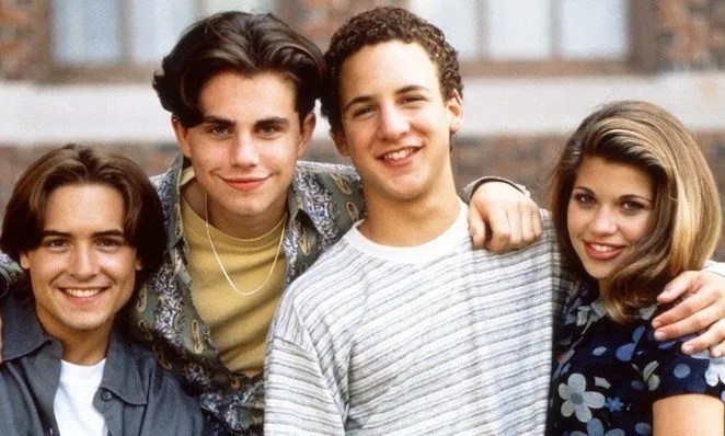 The Boy Meets World cast, pictured in the 1990s