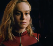 Brie Larson as Captain Marvel (left) and Tessa Thompson as Valkyrie (right) in The Marvels