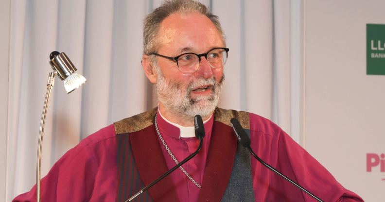 The Right Reverend Dr Alan Wilson, the Bishop of Buckingham, speaking at the PinkNews Awards