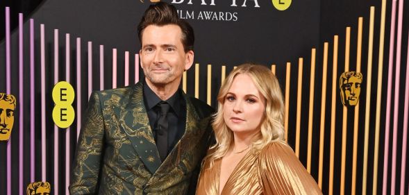 David Tennant and Georgia Tennant attend the 2024 BAFTA Film Awards at The Royal Festival Hall on February 18, 2024 in London, England